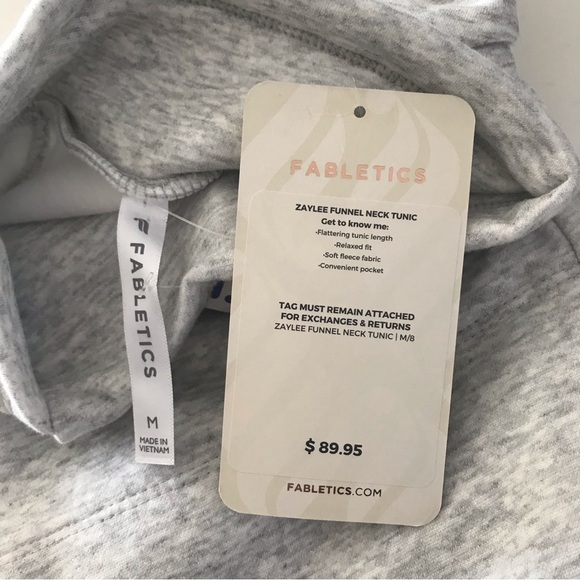 NWT Fabletics Women’s Zaylee Funnel Neck Tunic | Heather Grey - Size M - Picture 9 of 11